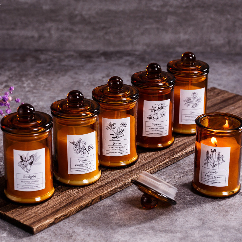 Soy Wax Flake - Frasco de vidro vintage vela perfumada
