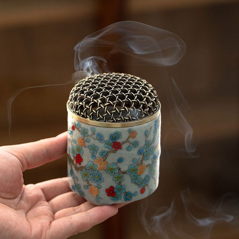 Home Fragrance Candles - Queimador de incenso cerâmico retrô ru,