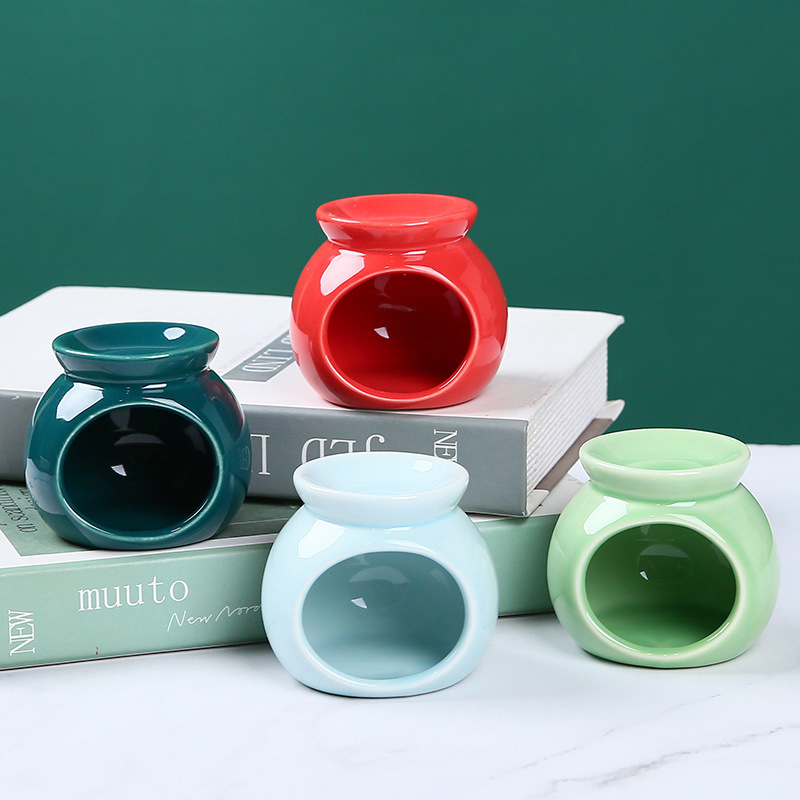 Home Fragrance Candles - Queimador de aroma de porcelana, mini