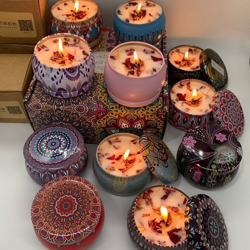 Soy Wax Flake - 1/4PCS Velas Aromáticas Vintage em Potes