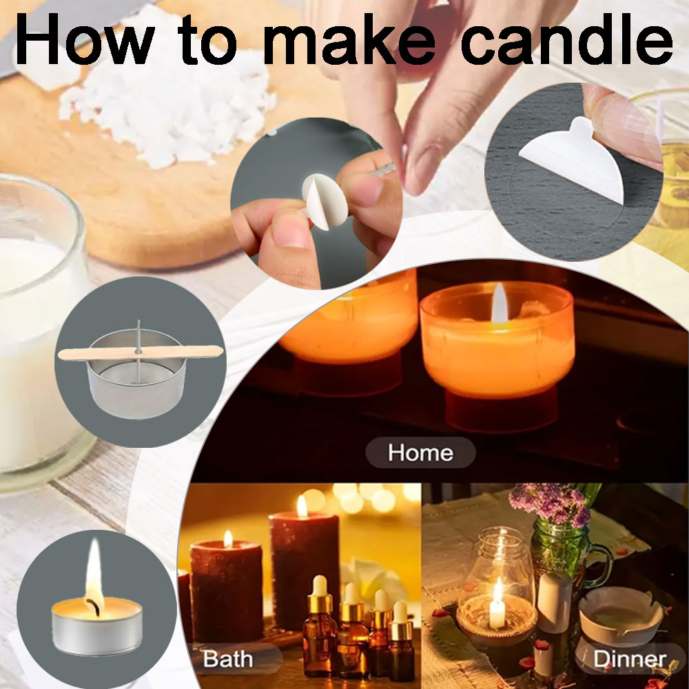 55 pçs flor vela pavio vara de - Home Fragrance Candles avaliação e preço